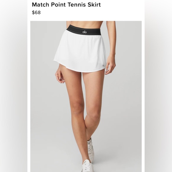 ALO Yoga Dresses & Skirts - Alo Yoga White Match Point Tennis Skirt; Size: XXS